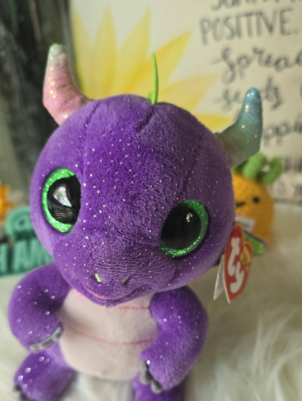 Purple Winged Dragon TY brand NAMED Daphne